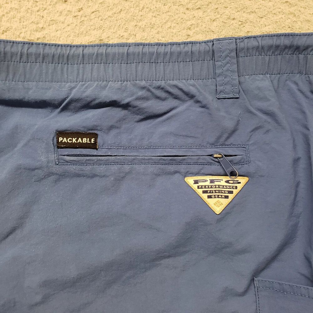 Columbia PFG Shorts Mens 2XL Blue Fishing Outdoors Swim Trunks Stretch Lined - Picture 3 of 10